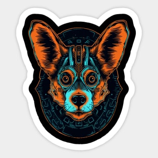 heavy metal corgi Sticker